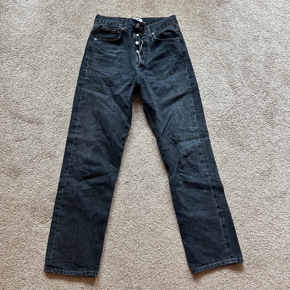 Grey Agolde Size 23 90 Mid-Rise Straight Leg Jeans